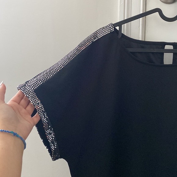 Lily Morgan Black Shirt with Sparkle Detailing - Picture 2 of 6